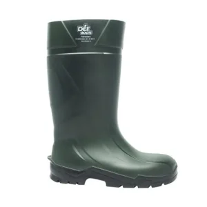 Bota defender Performance PU verde con puntera