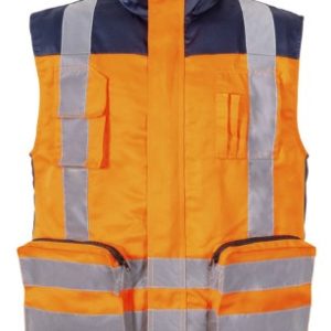 CHALECO BICOLOR PREMIER 360° GABARDINA AZUL/NARANJO, AZUL/AMARILLO FBA902EX