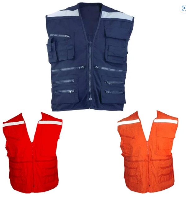 CHALECO GEOLOGO GABARDINA  100% polyester. BA3608