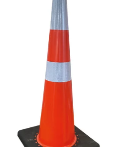 CONO PVC 36" DOBLE CINTA BASE NEGRA MCC360EX