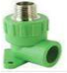 CODO PPR 90° HE CON SOPORTE 20MM X 1/2 FT1030