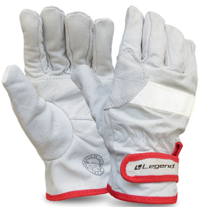 GUANTE CABRITILLA LEGEND CON VELCRO REFLECTANTE CROMO  ACE221310650000