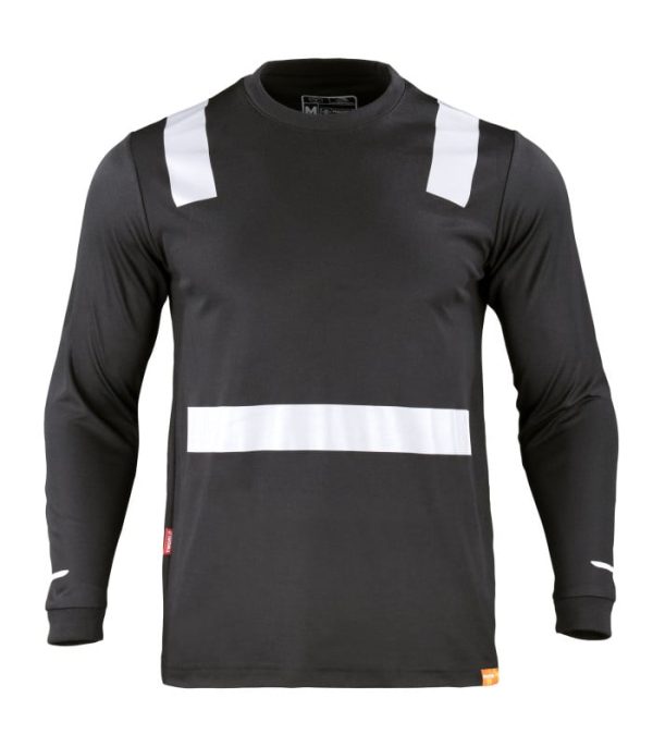 Polera Hibrida con Cinta Reflectiva Manga Larga Hombre  TE01281 - Imagen 3