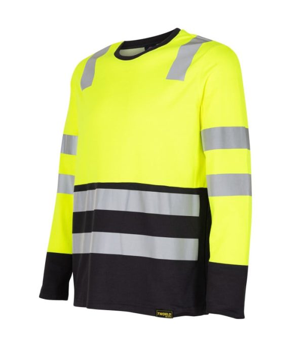 Polera Hibrida Hi-Vis Bi Color Manga Larga Hombre TE01301 - Imagen 2